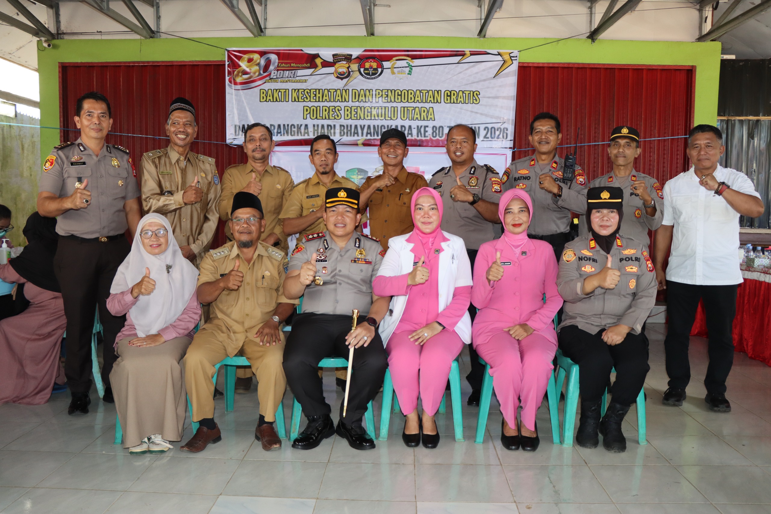 Dalam Rangka Hari Bhayangkara ke-80, Polres BU Gelar Bakti Kesehatan di Desa Marga Sakti