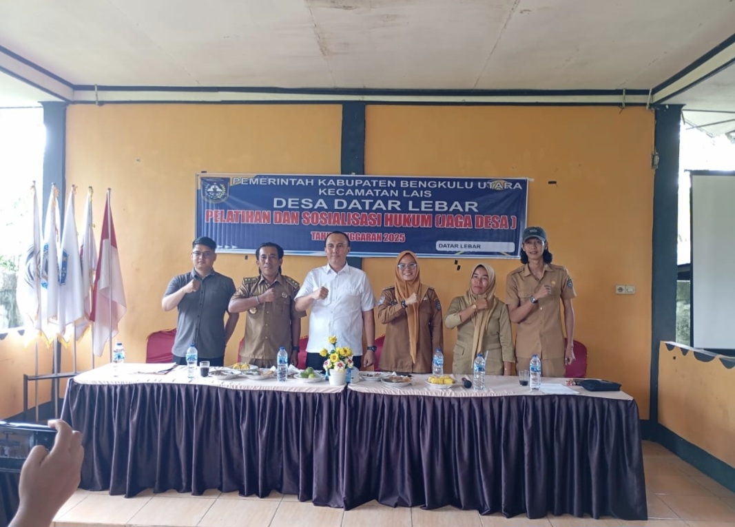Pemdes Datar Lebar Gelar Pelatihan Sosialisasi Hukum